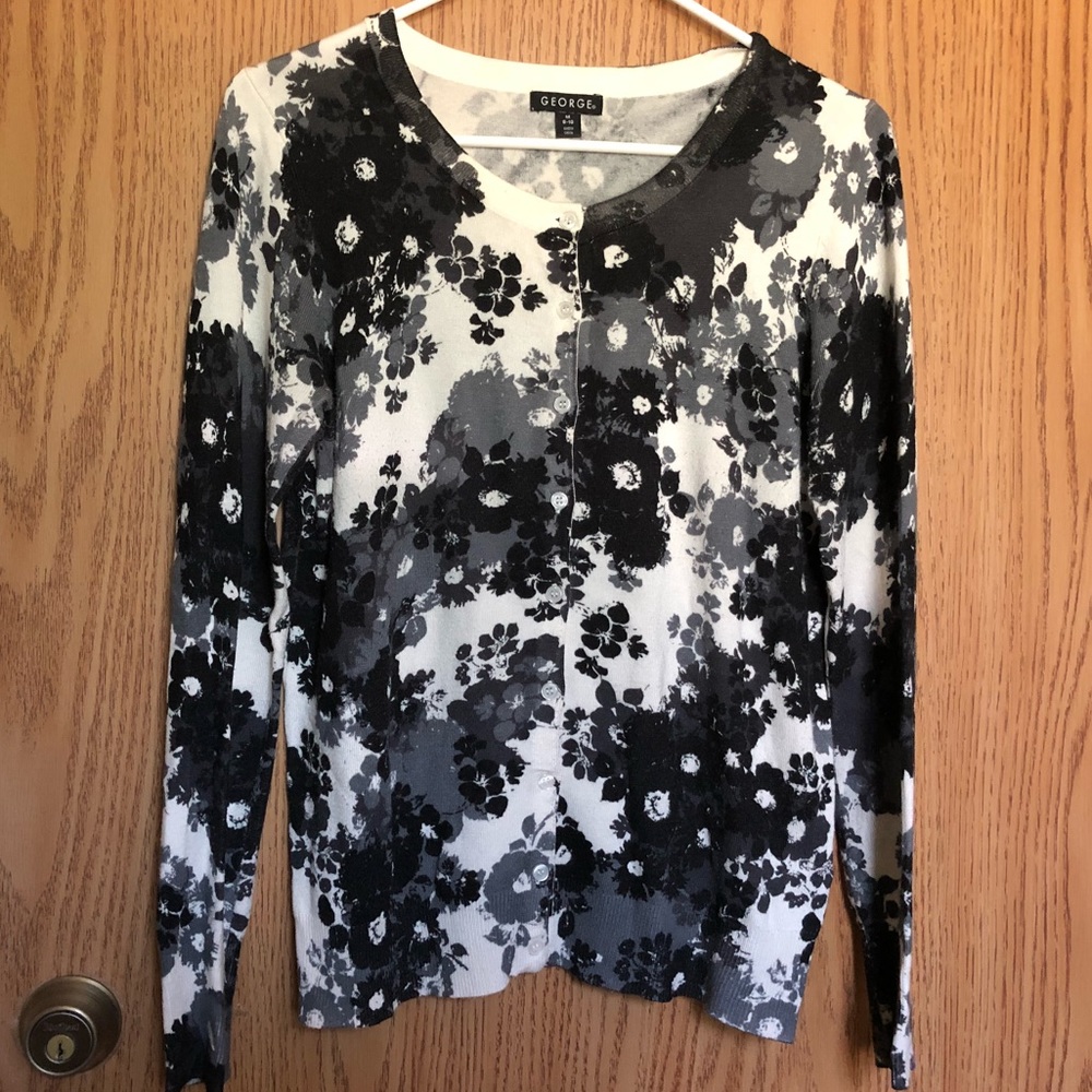 George Button Up Sweatshirt Sweater Top M 8-10